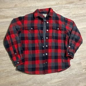 Mens Duluth Trading Co fleece lined relaxed fit shirt jacket